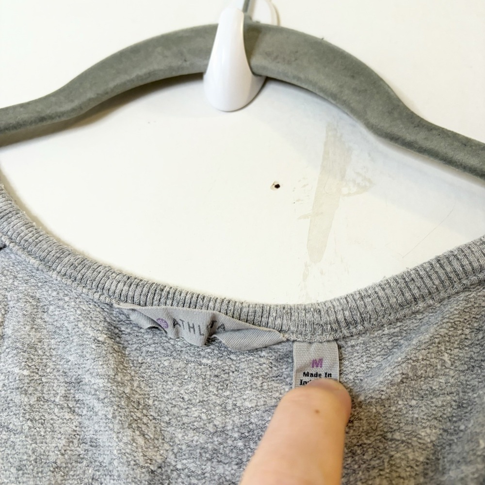 ATHLETA Studio CYA Sweatshirt Pullover Heather Gray 243056 Size M - Picture 4 of 5
